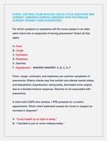 NURSE 1220 FINAL EXAM 2024/2025 NCLEX STYLE QUESTIONS AND  CORRECT ANSWERS (VERIFIED ANSWERS