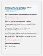 NURSING 202 EXAM 1 2024/2025 NEWEST !!! COMPLETE  ACTUAL EXAM QUESTIONS AND CORRECT  ANSWERS (EXPERT VERIFIED ANSWERS)