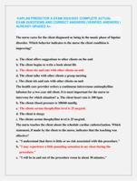 KAPLAN PREDICTOR A EXAM 2024/2025 /COMPLETE ACTUAL  EXAM QUESTIONS AND CORRECT ANSWERS (VERIFIED ANSWERS )  ALREADY GRADED A+