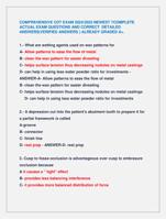 COMPREHENSIVE CDT EXAM 2024/2025 NEWEST ?COMPLETE  ACTUAL EXAM QUESTIONS AND CORRECT DETAILED  ANSWERS
