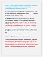 FLORIDA LAW DENTISTRY EXAM 2024/2025 NEWEST!!! COMPLETE  ACTUAL EXAM QUESTIONS AND CORRECT ANSWERS  (