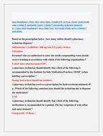NHA PHARMACY TECH TEST 2024/2025 /COMPLETE ACTUAL EXAM QUESTIONS  AND CORRECT ANSWERS (100% CORRECT ANSWERS)