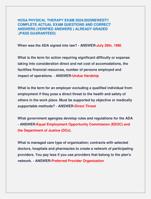 HOSA PHYSICAL THERAPY EXAM 2024/2025NEWEST!!  COMPLETE ACTUAL EXAM QUESTIONS AND CORRECT  ANSWERS (VERIFIED ANSWERS