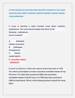 ATI SAFE DOSAGE CALCULATIONS EXAM 2024/2025 /COMPLETE ACTUAL EXAM  QUESTIONS AND CORRECT ANSWERS /VERIFIED ANSWERS
