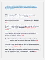 TCEQ CLASS D WATER OPERATOR LICENSE EXAM 2024/2025 /COMPLETE  ACTUAL EXAM QUESTIONS AND CORRECT ANSWERS( VERIFIED ANSWERS
