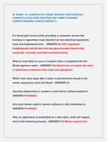 KS BOARD OF COSMETOLOGY LICENSE RENEWAL EXAM 2024/2025  COMPLETE ACTUAL EXAM QUESTIONS AND CORRECT ANSWERS