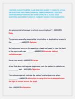 CERTIFIED PARAOPTOMETRIC EXAM 2024/2025 NEWEST !! COMPLETE ACTUAL  200 QUESTIONS AND CORRECT ANSWERS