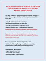 ATI RN pharmacology exam 2024-2025 ACTUAL EXAM  UPDATED QUESTIONS AND DETAILED ACCURATE  ANSWERS VERIFIED NEWEST
