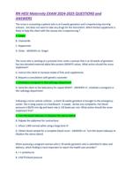 RN HESI Maternity EXAM 2024-2025 QUESTIONS and ANSWERS