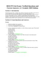HESI PN Exit Exam | Verified Questions and Correct Answers | A+ Graded | 2025 Edition