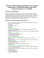 APEA 3P Actual Exam Test Bank | New Version 2025/2026 | Verified Questions and 100% Correct Answers | A+ Graded