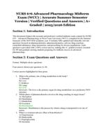 NURS 676 Advanced Pharmacology Midterm Exam (WCU) | Accurate Summer Semester Version | Verified Questions and Answers