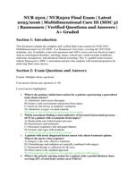 NUR 2502 / NUR2502 Final Exam | Multidimensional Care III (MDC 3) | Rasmussen University | Verified Questions and Answers