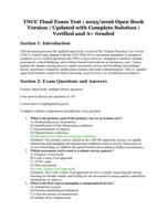 TNCC Final Exam Test | 2025/2026 Open Book Version | Complete Verified Solutions | A+ Graded
