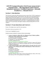 ATI PN Comprehensive Exit Exam 2025/2026 | Actual Exam with 180 Verified Questions and Detailed Correct Answers | A+ Graded