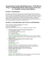 Transaction Comps Modeling Exam – Wall Street Prep – 2025/2026 Edition – Verified Questions and Correct Answers