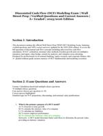 Discounted Cash Flow (DCF) Modeling Exam – Wall Street Prep – 2025/2026 Edition – Verified Questions and Correct Answers