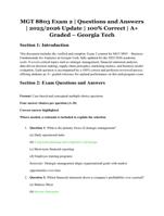 MGT 8803 Exam 2 – Georgia Tech – 2025/2026 Update – Questions and Answers – 100% Correct and A+ Graded