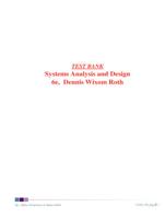 Systems Analysis and Design 6e Dennis Wixom Roth, TEST BANK