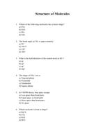 CSIR NET, GATE, MCAT, and Biochemistry Entrance test Question and answer for Structure of Molecules: 50 MCQ