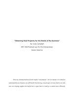 Obtaining Real Property for A Business