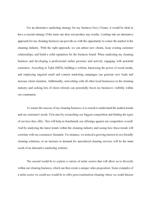 An Alternatitive Marketing Strategy and  Solution