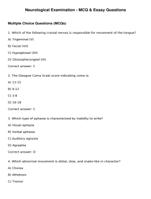 Neurology Quiz for 5th Year Students  PT