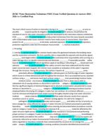 IICRC Water Restoration Technician (WRT) Exam | Verified Questions & Answers | 20242025 | A+ Certified Prep