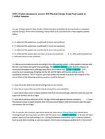 NPTE Practice Questions & Answers 2025 | Physical Therapy Exam Prep | Graded A+ | Certified Solutions