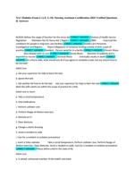 NA1 Modules Exam I (A-F, L-M) | Nursing Assistant Certification 2025 | Verified Questions & Answers