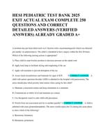 HESI Pediatric Exit Exam 2025 | 250 Verified Questions & Correct Answers | A+ Graded Test Bank