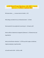 AANP Board Exam Questions with 100% Correct Answers | Verified