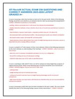 ATI RevieW ACTUAL EXAM 250 QUESTIONS AND CORRECT ANSWERS 2025-2026 LATEST GRADED A+
