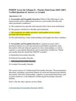 PMHNP Across the Lifespan II  Practice Final Exam (2025) | 100% Verified Questions & Answers | A+ Graded