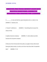 ADJUSTER PRO TEXASNEWEST EXAM WITHMULTIPLE QUESTIONS, CORRECTLYANSWERED AND VERIFIED FOR LEARNERS