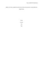 IMPACT OF TELE-ASSISTIVE DEVICES ON HEALTH & SOCIAL CARE SERVICES