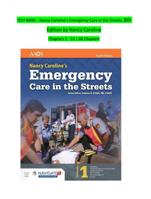 TEST BANK - Nancy Carolines Emergency Care in the Streets, 8th  Edition by Nancy Caroline Chapters 1 - 53 | All Chapters