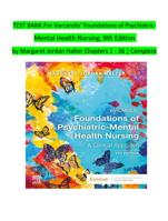 TEST BANK For Varcarolis' Foundations of Psychiatric Mental Health Nursing, 9th Edition  by Margaret Jordan Halter