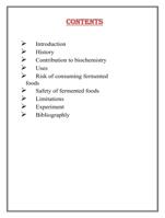 CHEMISTRY PROJECT TO COMPARE RATE OF FERMENTATION OF GIVEN SAMPLES
