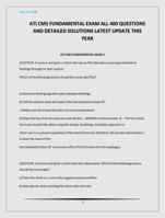 ATI CMS FUNDAMENTAL EXAM ALL 400 QUESTIONS AND DETAILED SOLUTIONS LATEST UPDATE THIS YEAR