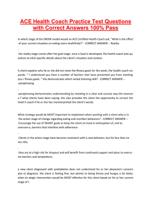 ACE Health Coach Practice Test Questions with Correct Answers 100% Pass
