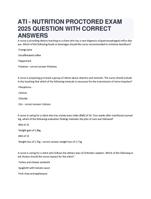 ATI - NUTRITION PROCTORED EXAM 2025 QUESTION ...
