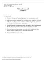 EECS 3213 Communication Networks, Fall 2020 Midterm Exam part 2