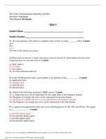 EECS 3213 Communication Networks Quiz questions and Answers Fall 2023