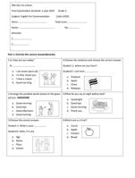 English exam semester final exams