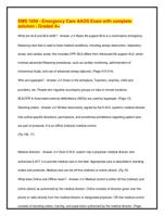 EMS 1059 - Emergency Care AAOS Exam with complete  solution | Graded A+