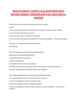 NUR 155 EXAM 1 (UNITS 1 & 2) QUESTIONS WITH REVISED CORRECT ANSWERS WITH ALL SOLUTION A+ VERIFIED