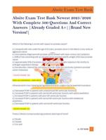 Absite Exam Test Bank Newest 2025/2026  With Complete 500 Questions