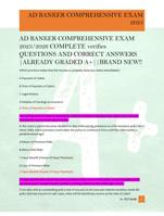 AD BANKER COMPREHENSIVE EXAM  2025/2026 COMPLETE verifies  QUESTIONS AND CORRECT ANSWERS  |ALREADY GRADED A+||BRAND NEW