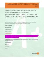 AD BANKER COMPREHENSIVE EXAM  2025/2026 COMPLETE verifies  QUESTIONS AND CORRECT ANSWERS  |ALREADY GRADED A+||BRAND NEW!!